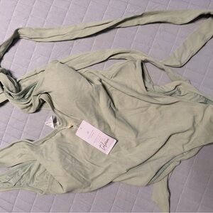 Sage Green Ribbed Bathing suit